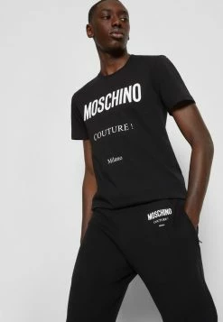 MOSCHINO TROUSERS - Tracksuit Bottoms - Black -MOSCHINO SHOP f3c314aefb4d4239892981d727777f01
