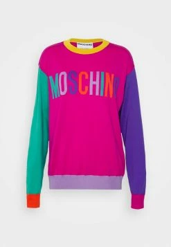 MOSCHINO COLOR BLOCK - Jumper - Violet -MOSCHINO SHOP f448fb10597b4023bcd385c036d05417