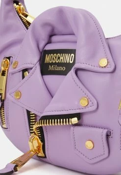 MOSCHINO BIKER SHOULDER BAG - Handbag - Violet -MOSCHINO SHOP f4fc2ba002744bf1a7ff3e3051b1bfb0