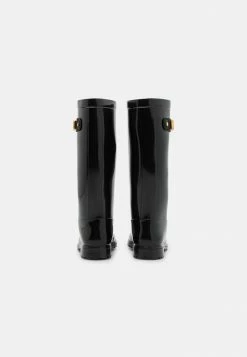 MOSCHINO RAIN BOOTS LETTERING LOGO - Wellies - Black -MOSCHINO SHOP f55ecddee60a4a939232ded5d1938610