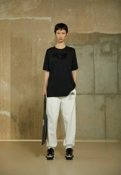 MOSCHINO DOUBLE SMILE - Tracksuit Bottoms - Fantasy White