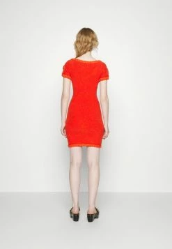 MOSCHINO MILITARY DETAILS - Shift Dress - Orange -MOSCHINO SHOP f67c38a27a464cbea97e4da0afb2d230