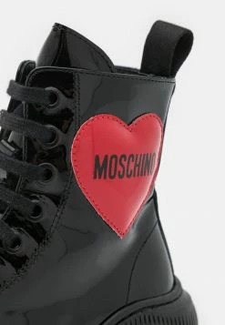 MOSCHINO Lace-up Ankle Boots - Black -MOSCHINO SHOP f6b82cac8ea847778de3c9dbf513b023