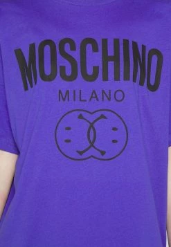 MOSCHINO DOUBLE SMILE - Print T-shirt - Fantasy Blue -MOSCHINO SHOP f6cc89445b07406cbe99dcc2e221d6a2
