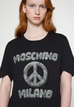 MOSCHINO Print T-shirt - Black -MOSCHINO SHOP f7792a7b82404106a92b9ac6a456dfea