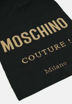 MOSCHINO UNISEX - Scarf - Black/gold-coloured -MOSCHINO SHOP f7c30bf6acc94a9594bd589ca19cb032