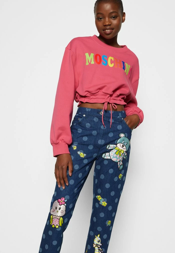 MOSCHINO ANIMAL PATCHES - Slim Fit Jeans - Blue Denim 5 MOSCHINO ANIMAL PATCHES - Slim Fit Jeans - Blue Denim - Image 5