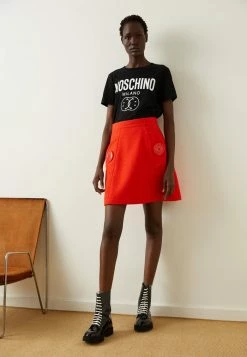 MOSCHINO DOUBLE SMILE - Print T-shirt - Fantasy Black