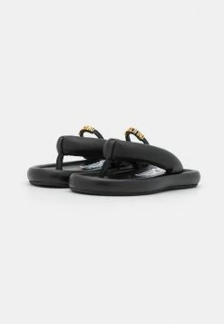 MOSCHINO T-bar Sandals - Nero -MOSCHINO SHOP f8326b0257354c9e855b51e02d912233