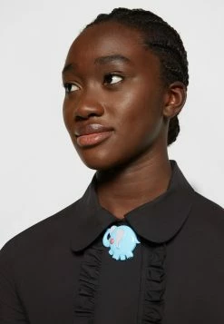 MOSCHINO TOY BUTTONS - Button-down Blouse - Black -MOSCHINO SHOP f8931ac367ed4a689c6f320550c0a46e