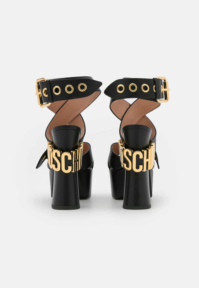 MOSCHINO High Heeled Sandals - Nero 4 MOSCHINO High Heeled Sandals - Nero - Image 4