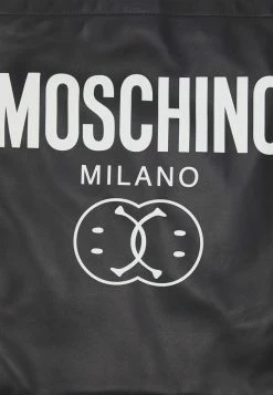 MOSCHINO DOUBLE SMILE LOGO UNISEX - Tote Bag - Black -MOSCHINO SHOP f98870fb181a42da8fd5dd2395e2b322