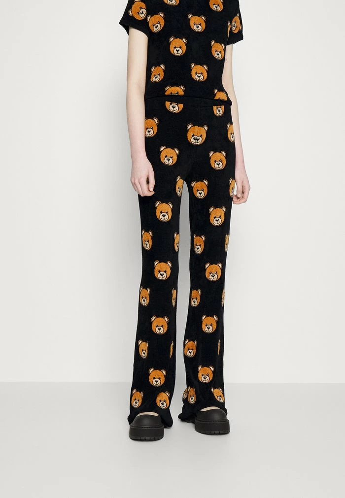 MOSCHINO INTARSIA BEAR - Trousers - Fantasy Black 3 MOSCHINO INTARSIA BEAR - Trousers - Fantasy Black - Image 3