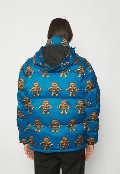 MOSCHINO LONG JACKET - Winter Jacket - Blue -MOSCHINO SHOP fbf8cfd02a3c4653828fd3ccecbbdad8
