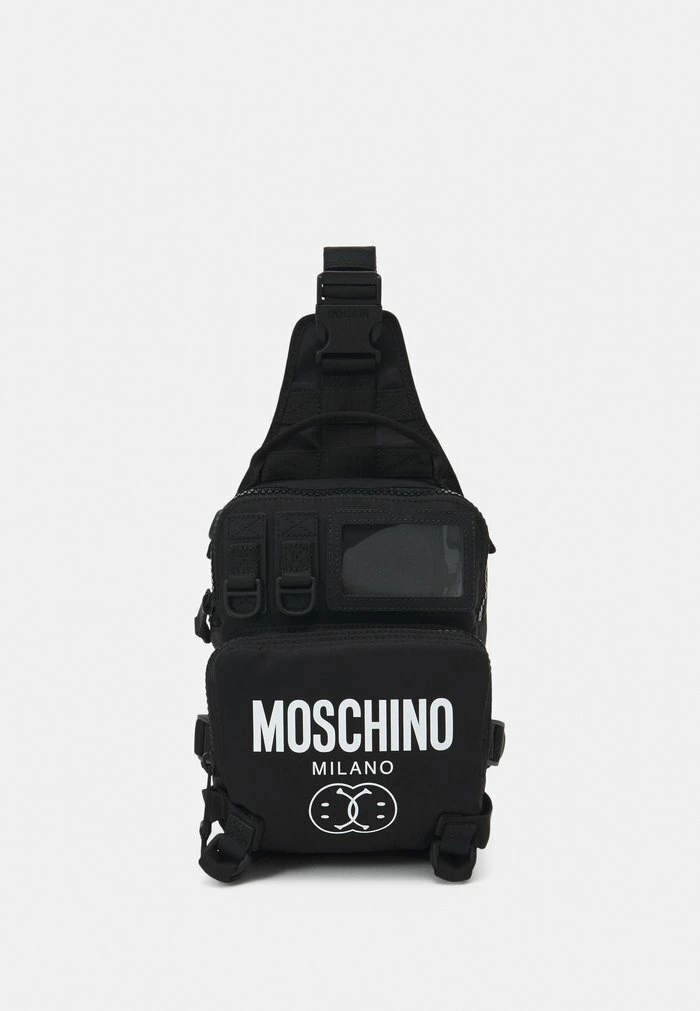 MOSCHINO DOUBLE SMILE LOGO - Across Body Bag - Fantasy Black 1 MOSCHINO DOUBLE SMILE LOGO - Across Body Bag - Fantasy Black