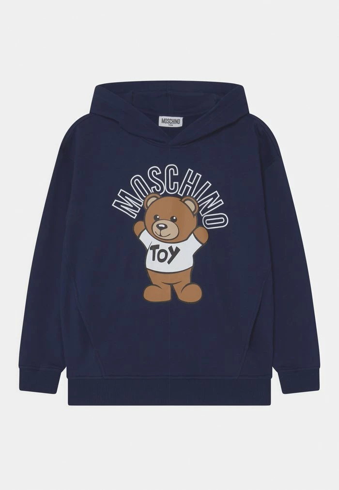MOSCHINO HOODED ADDITION UNISEX - Sweatshirt - Navy Blue 1 MOSCHINO HOODED ADDITION UNISEX - Sweatshirt - Navy Blue