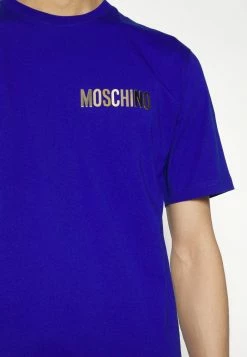 MOSCHINO Print T-shirt - Blue -MOSCHINO SHOP fe6741373cfd4f67b38478f29e2fc026