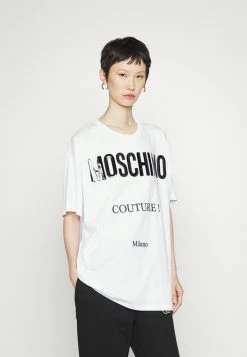 MOSCHINO VINYL COUTURE MILANO - Print T-shirt - Fantasy White -MOSCHINO SHOP ff353f0078c548fa8d6576078422f803