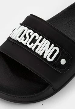 MOSCHINO Mules - Black/white Lettering -MOSCHINO SHOP ff4903458aad4a1e8d9cc91a06acb85f