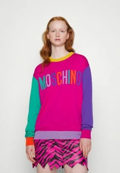 MOSCHINO COLOR BLOCK - Jumper - Violet -MOSCHINO SHOP ff72a8760216444a934bc31d6b53c7a2