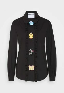 MOSCHINO TOY BUTTONS - Button-down Blouse - Black -MOSCHINO SHOP ffb771c6bc00403a943ae34296e5f6ef